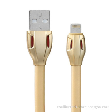 TPE USB Cable with LED indicator light, USB A to Lightning Cable / Type C Cable / Micro USB Cable, Fast Charging and Data Sync T